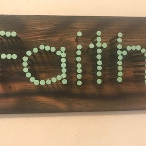 FAITH; handmade wall decor; ready to hang